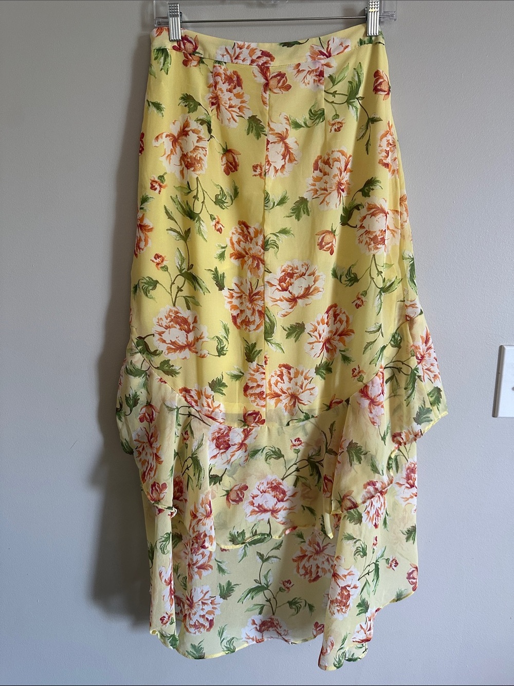 Ruffled High-Low Hem Floral Skirt & Top Set - Picture 9 of 9